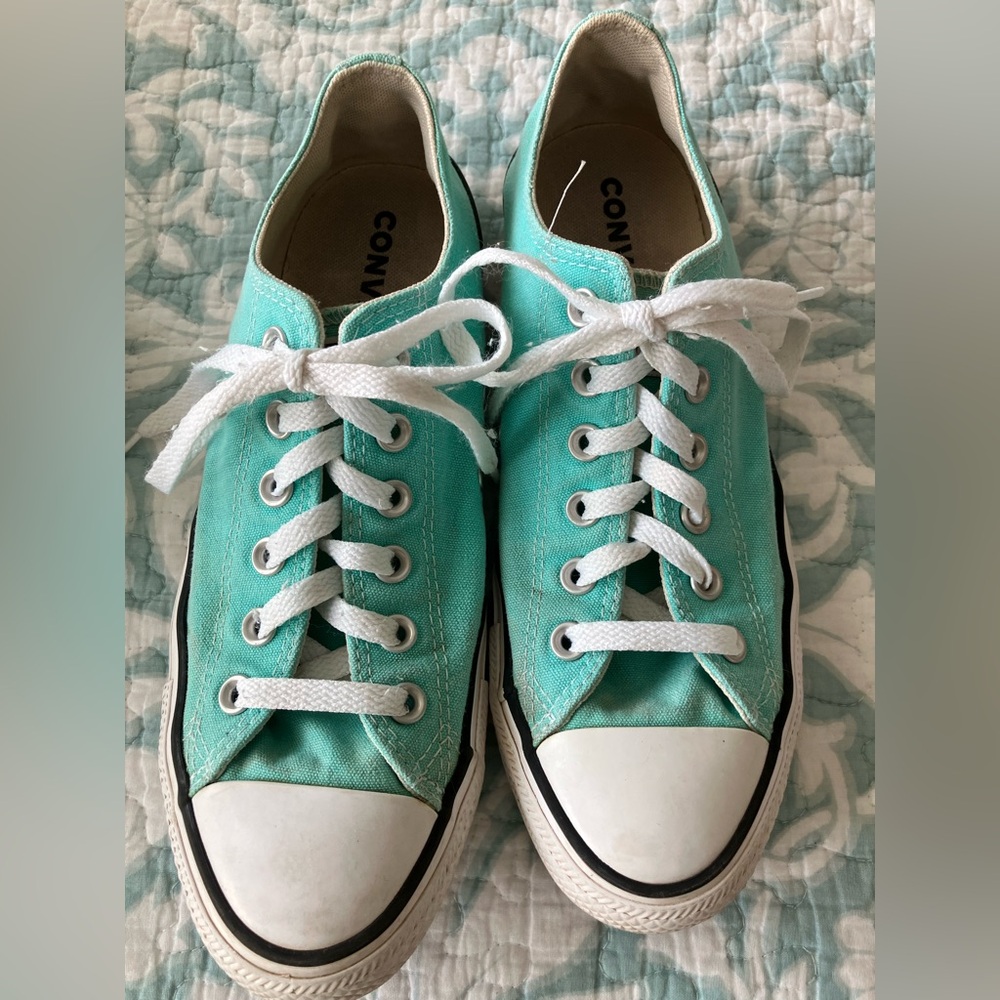 🩵DEC 3 day sale🩵CONVERSE ALL STAR Tiffany Blue sneakers Women 9.5 / Mens 7.5